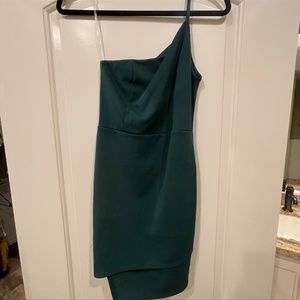 Blue blush one strap hunter bodycon dress